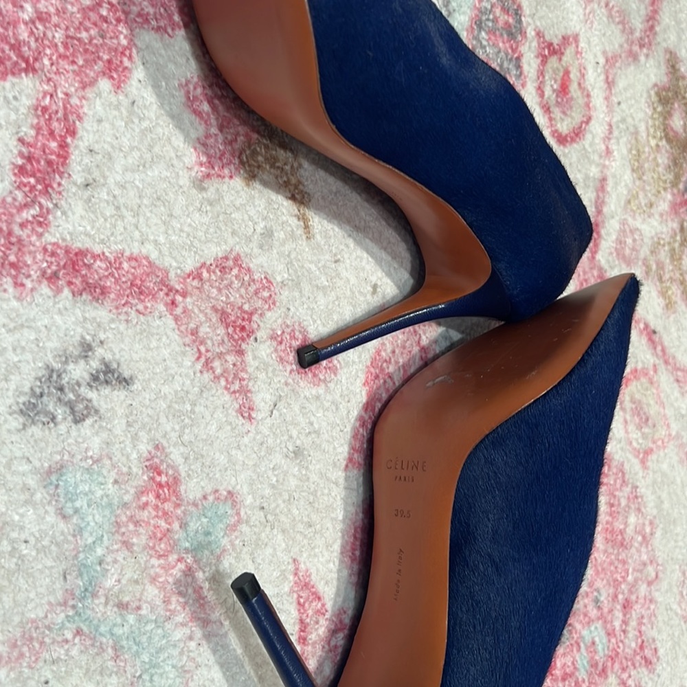 NWOT Celine Pony Hair Navy Shoes - Picture 5 of 6